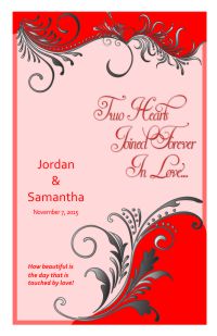 Wedding Program Cover Template 8F - Version 2